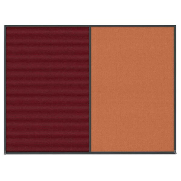 Double Door Radius Corkboard, 42"X32", S
